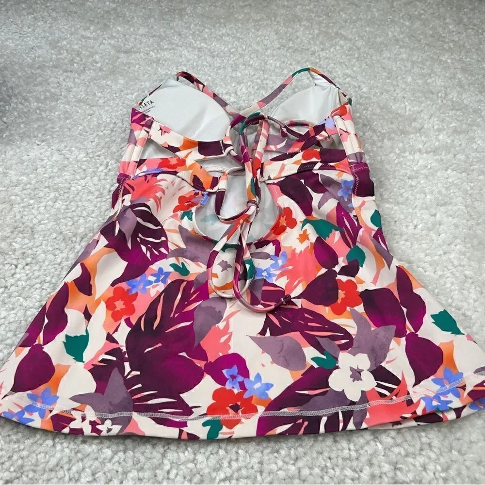 Athleta Daybreak Tropical Triangle Tankini Swim Top